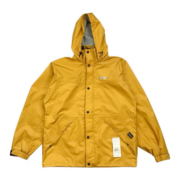 BERG MIZUNO WINDBREAKER JACKET LARGE L MENS YELLOW GORE-TEX HOODIE FULL ZIP 90s - Picture 1 of 5